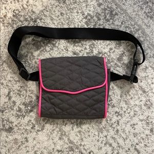Rebecca Minkoff Grey Pink Quilted Fanny Pack